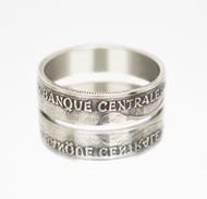 西非國家硬幣戒指 50 法郎 1972-2011 硬幣戒指男士硬幣戒指