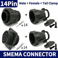 【♚】AMP/TE Type Aviation Plug Connector for SMEMA Car 4/9/14P Male Female SMEMA Connector with Pins 1