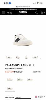 Palladium PALLACUP FLAME LTH 米白色波鞋