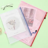 File Bag Transparent Information Bag File Bag Transparent Storage Bag pvc Grid File Bag Zipper Bag F