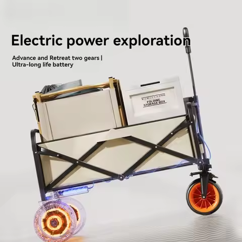 Folding Electric Truck Multifunctional Vehicle Camping Trolley Cart Pure Electric Drive Collapsible 