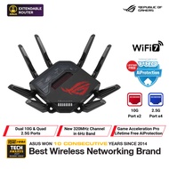 ASUS ROG Rapture GT-BE98 Quad-band WiFi 7 BE25000 Gaming Router - Dual 10G ports, 2.5G port, AiMesh 