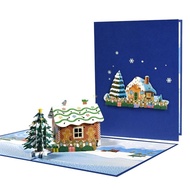 yu Festive 3D Gingerbread House Pop Up Card Holiday Decoration