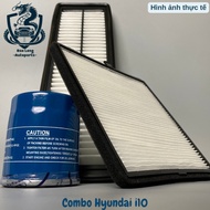 Combo engine air filter, air conditioner filter, oil filter for Hyundai i10 2014-2021