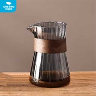 One Two Cups Pour Over Coffee Server Glass Carafe 500ml - FM-5ML2 Pour Over Coffee Set
