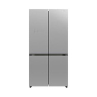 HITACHI 569L MULTI DOOR DELUXE FRIDGE R-WB640V0MS-GS VACUUM COMPARTMENT (FRENCH BOTTOM FREEZER) (GLASS SILVER)