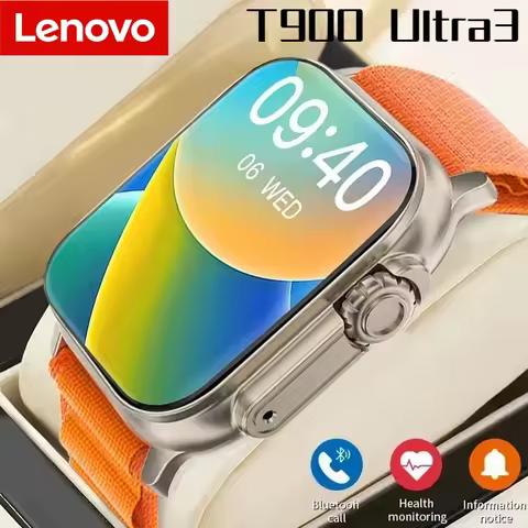 Lenovo T900 Ultra 3 Smart Watch Ultra IWO Watch NFC Bluetooth Call Heart Rate Waterproof 2.2Inch Wir