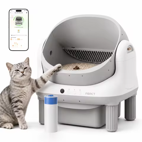 Open Top Self Cleaning Litter Box,Electronic Hands-Free,Smart Robot,Automatic Cleaning Litter Box-Ap