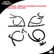 ยางขอบประตู รวม 4ชิ้น -บน - นอก Honda  Aftermarket Civic EG EH EJ Sedan DX LX EX ประตู ปี1992 - 1995