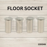 1 PCS FLOOR SOCKET W/SPRING DUST COVER, SS304, Ø22X46MM, F/DOOR