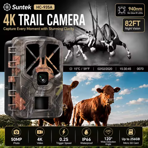 50MP 4K Infrared Trail Camera HC-935A Suntek 0.3s Trigger Speed Night Vision Outdoor Wildlife Huntin