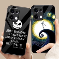 The Nightmare Before Christmas Jack Skellington 02 Glass Phone Case For Oppo A54 A74 4G A79 5G A94 A