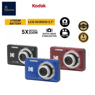 KODAK PIXPRO FZ55 16MP Compact Digital Camera 5X Optical Zoom Red | 1080p Full HD Video 28mm Wide An
