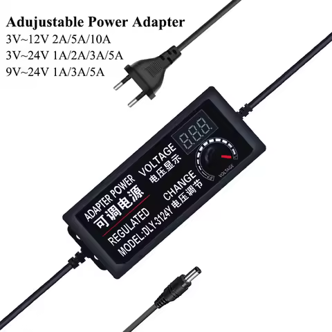 12V Adjustable Power Supply Adapter AC 220V TO DC 3V 9V 12V 24V Power Supply Adapter 1A 2A 3A 5A 10A