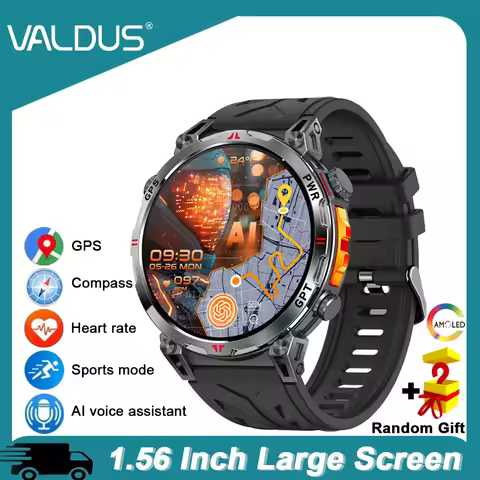 VALDUS 2025 New VG55 Pro Smartwatch GPS Compass Chat GPT AI Voice Assistant Bluetooth Call AMOLED Sm