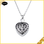 [SK] Heart Shape Dad Keepsake Ashes Cremation Pendant Memorial Urn Necklace Jewelry