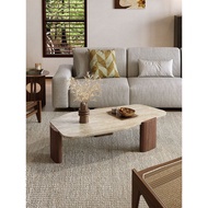 Silent Style Hetero-Shaped Hole Stone Coffee Table Household Living Room Creative Marble Tea Table B