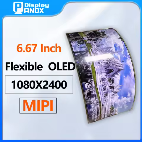 6.67 Inch Flexible AMOLED Display 2K 2400x1080 MIPI 60HZ Touch Screen High Luminance Module For Smar