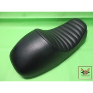 SINGLE SEAT COMPLETE SIDE BRACKET OPEN WAY For HONDA CB350 // Black Smooth Fabric Sewing The Curls T
