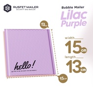 BUBBLE ENVELOPE - BUBBLE MAILER - BUBBLE PACKING HELLO Lilac 15 cm x 13 cm