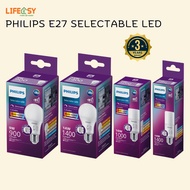 [3 Year Warranty] Philips Selectable LED E27 Light Bulb Dimmable Philips Light Bulb