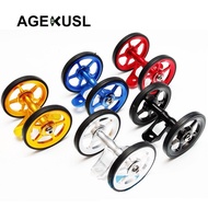【In stock】Aceoffix 60mm CNC Alloy Easy Wheels Mud Guards Roller Bike Mudguard Wheel Use For Bormpton Folding Bicycle XIP6