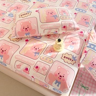 Ga Trải Giường màu hồng mèo Kitty hoạt hình dễ thương bút chì màu Shin-chan phù hợp với vua nữ hoàng