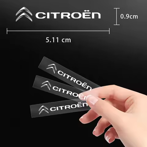 Transparent Car Logo Badge Emblem Sticker Styling Decorative Stickers For Citroen C1 C3 C4 C5 C6 2CV