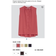 Ready Stock Uniqlo Women Rayon Sleeveless Blouse (New)