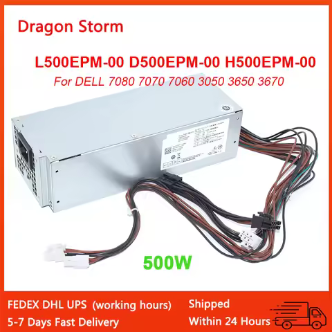 New PSU Y7R0X H500EPM-00 L500EPM-00 D500EPM-00 For Dell Optiplex 5080MT 7080MT 7070MT 7060MT 3050MT 