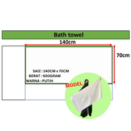 White Hotel & Resort bath towel Super Large pelbagai saiz Tuala Mandi besar warna Putih 100% cotton