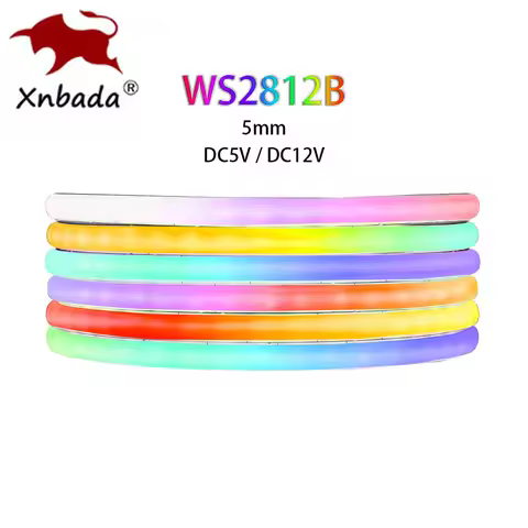 WS2812B Individually Addressable RGBIC COB LED Strip 5mm 160Leds/m High Density Flexible Smart Dream