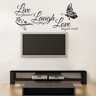 Live Love Laugh Wall Decal Stickers Art Laugh Every Day Love Beyond Words Decals for Bedroom DIY Home Decoration