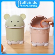 Cute Character Closed Mini Trash Can Car Office Desk Trash Can - TC006 Cute Dustbin