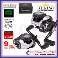 Ajiking Deep Runner Mesin Pancing Baitcasting | Paparan Digital & Penggera Strike | Bite Alarm
