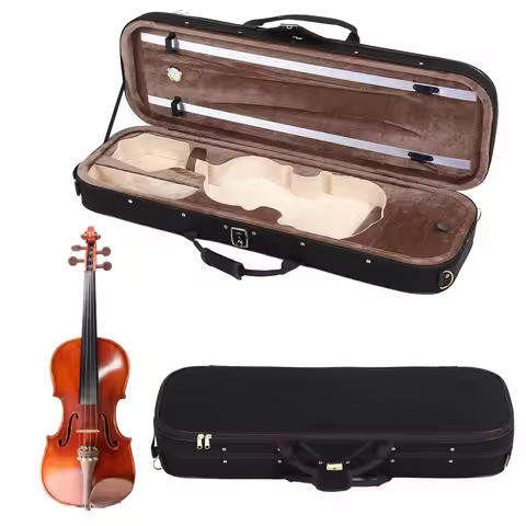 Violin Storage Case 4/4 Size Violin Box with Hygrometer Hard Shell Violin Storage Case Musical Instr