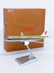1: 240 International Airlines Commercial Flight C919 Passenger Aircraft B-919X Aircraft Model Golden