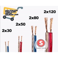 BOOM Transparent Cable Stranded Cable Per Roll 2line - speaker Cable 2*30 2*50 2*80 2*120 30Y