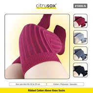 CITRUSOX Ribbed Cotton Above Knee High Socks (22-25 cm) #1808-N