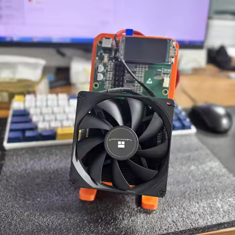 NERDQAXE++ AXP90-X53 4.8TH/s Full Copper Cooler NerdQaxe++ Dual Fans ASIC Miner BTC Miner Home Bitco