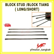 BLOCK STUD TIANG STD RACING CYLINDER HEAD BOLT LONG 210MM SHORT 203MM W125 LC135 FZ Y15ZR TIANG 213mm BLOCK SCREW FLANGE