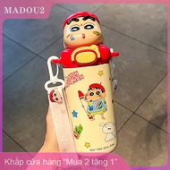 [COD] MADOU2 480ml phim hoạt hình Crayon Shin-chan thép không gỉ phích Kawaii phim hoạt hình Cosplay