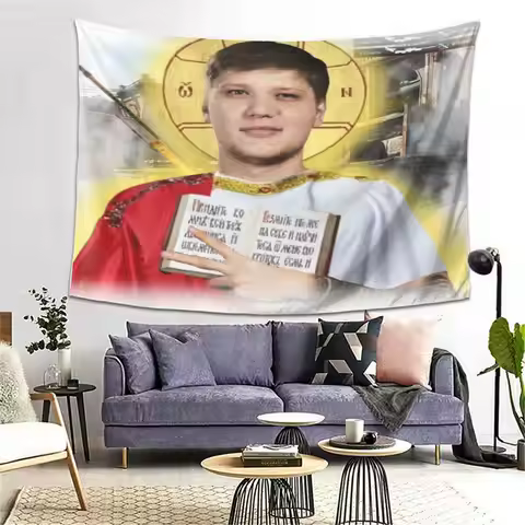 1pc Saint S-S1mple Meme Tapestry C-CS-S Game Funny Saint Portrait Wall Hanging Gamer Bedroom Decor c