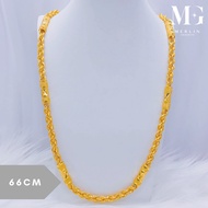 Merlin Goldsmith 22K 916 Gold (26 Inches /66cm) Hollow Barrel Rope Chain