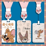 Tom and Jerry ABS ID Card Holder Retractable Long Rope EasyCard MRT Access Control Anti-Lost Bag Cha
