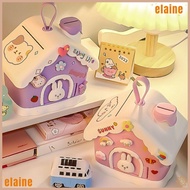 ELAINE Money Box, Plastic Mushroom House Cash Box, High Quality Portable Key Lock Security Piggy Ban
