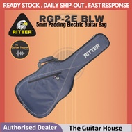 Ritter RGP-2E BLW 5mm Padding Electric Guitar Bag (Navy,Light Grey/White) (RGP2-E) (RGP2 E) (BLW)
