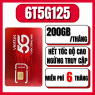 Sim 5G Viettel Siêu Data Gói 200GB/Tháng Data Tốc Độ Cao - Dung Lượng Không Chia Giới Hạn Theo Ngày