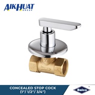 BALCO Stopcock Stop Cock | Concealed / Chrome (1/2" &amp; 3/4" &amp; 1") | Bathroom Shower Stop Cock