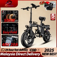 AENXRD basikal elektrik 20A lithium battery electric bike🔥75KM 500W 48V20AH🔥2025 NEW E-Basikal Lipat